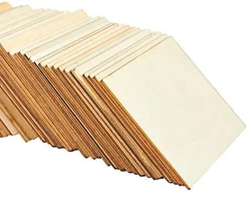 Muebles De Madera Sin Terminar  Squares Crafts Cutout Tile  Blocks Boxes Wholesale Unfinished Wood For Children Drawing