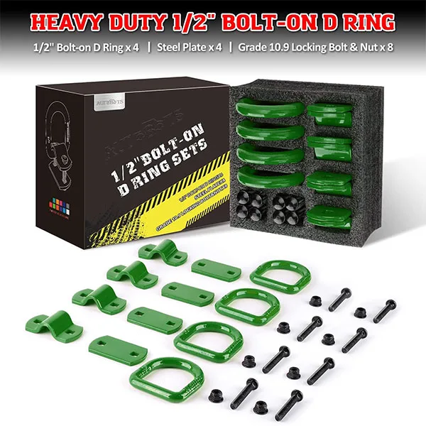 Factory Supply 12000Ibs Heavy Duty Bolt-On Forged D Ring with Screws & Bolts for Cargo Tie Downs