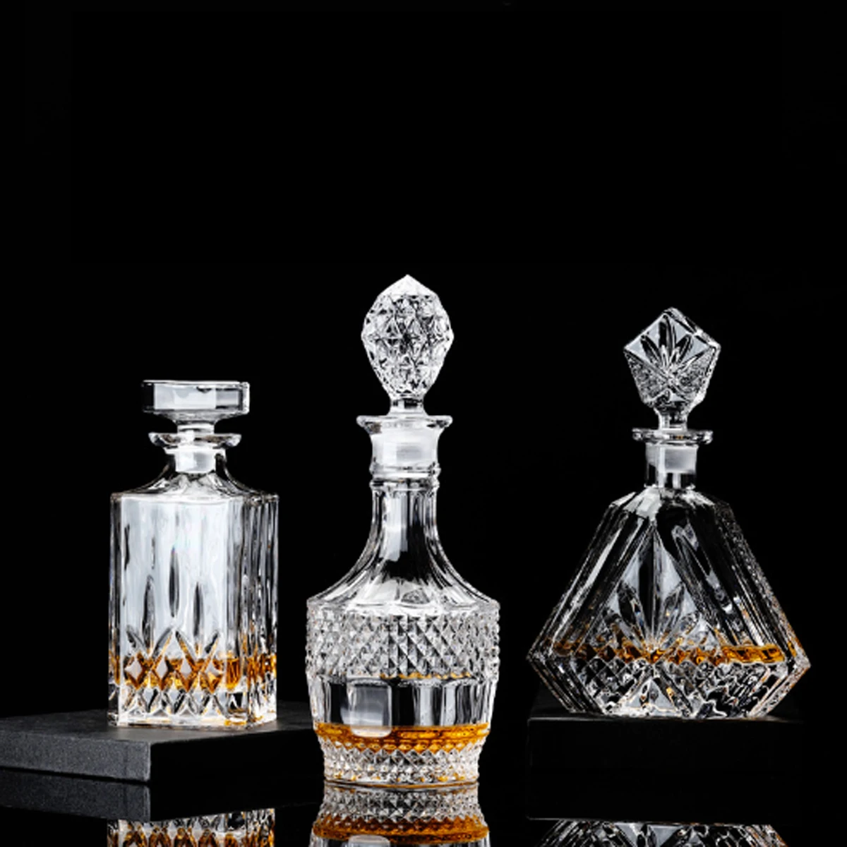 One Stop Shopping Whiskey Decanter Bottle European In Stock Bulk Crystal Glass Liquor Whisky Decanter