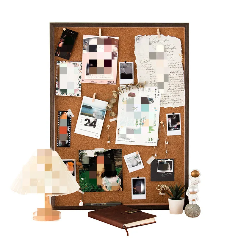 Solid Wood Picture Frame Handmade Diy Pushpin Fixed Photo Wall Mounted Message Board Large Cork Bulletin Boards