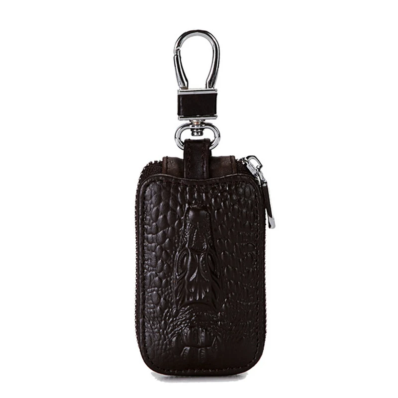 Creative Crocodile texture England Style Vintage Fashion Keychains Men Women Accessories Mini Protective Shell Car Key Case
