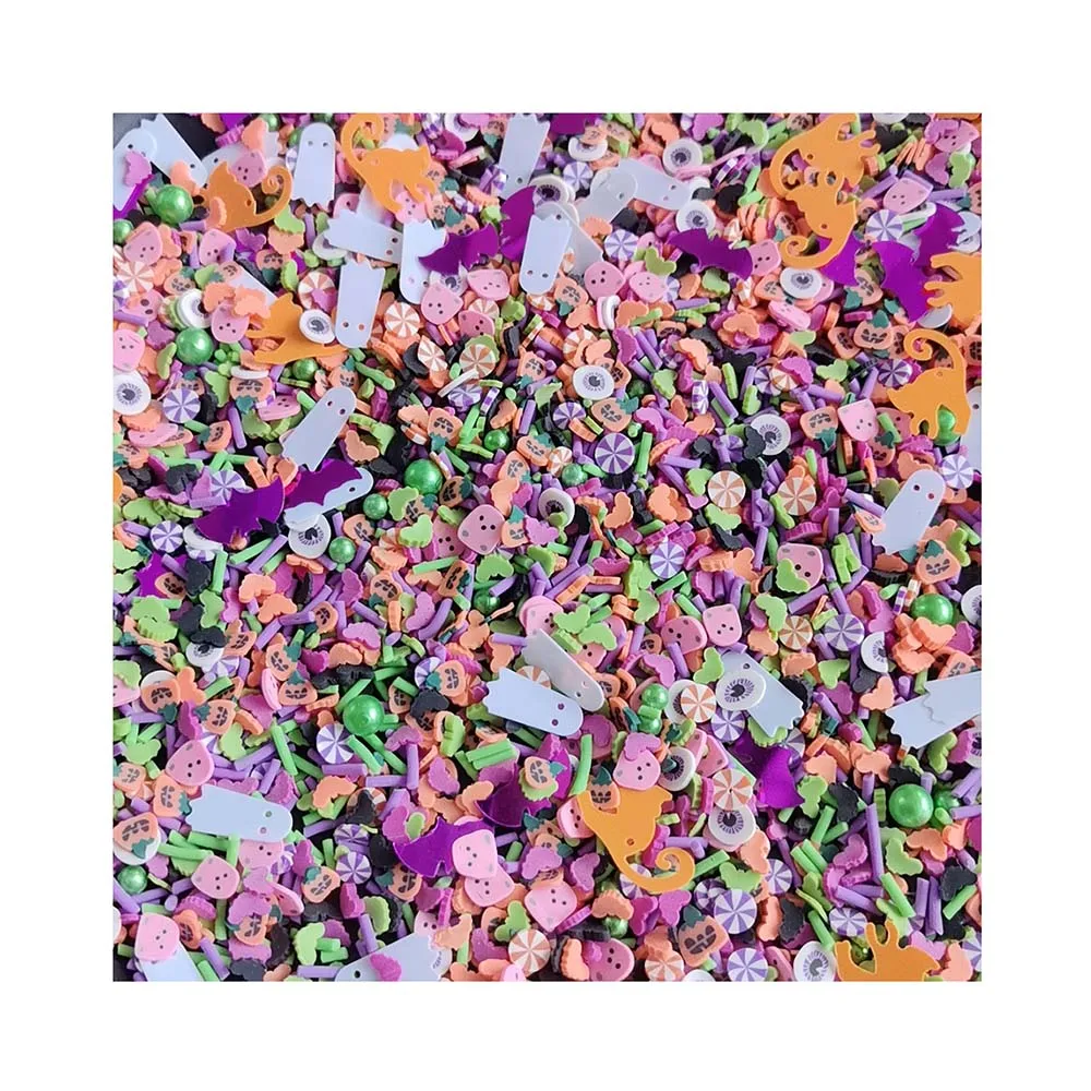 Mixed Halloween Series Slices Ghost Cat Polymer Hot Clay Sprinkles For Diy Slime Filling Accessories DIY Phone Case Decor