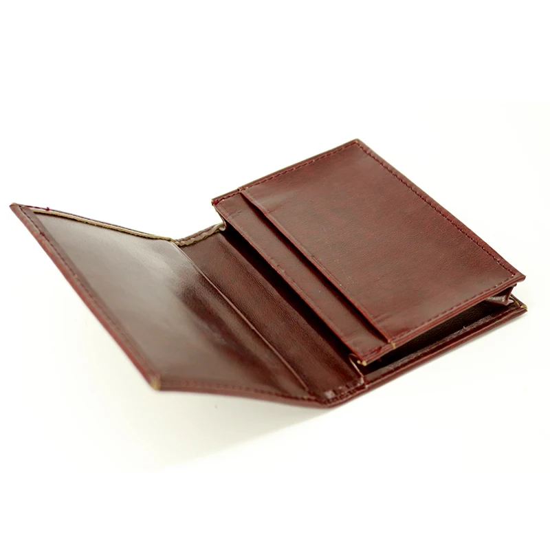 Excellent quality Brown Small genuine Leather card holder mens wallet croco