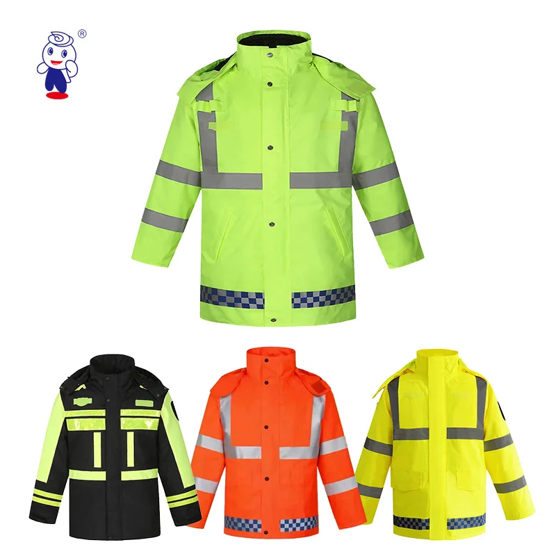 Customized Wholesale High Visibility Reflector Warm Reflective Jacket Reflective Safety Clothing
