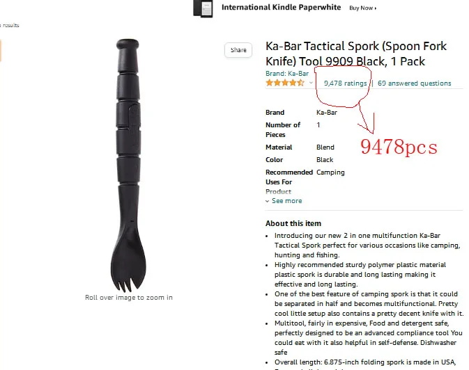 ka-bar newest  Blades Emergency plastic knife with Whistle