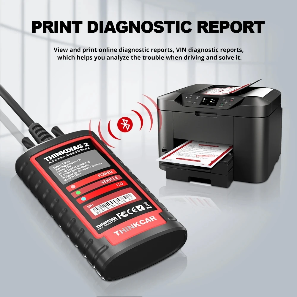OBD Adapter Connector THINKCAR Thinkdiag2 Thinkdiag 2 Support CAN FD Protocol OBD2 Diagnostic Scanner Bluetooth Scan Tool