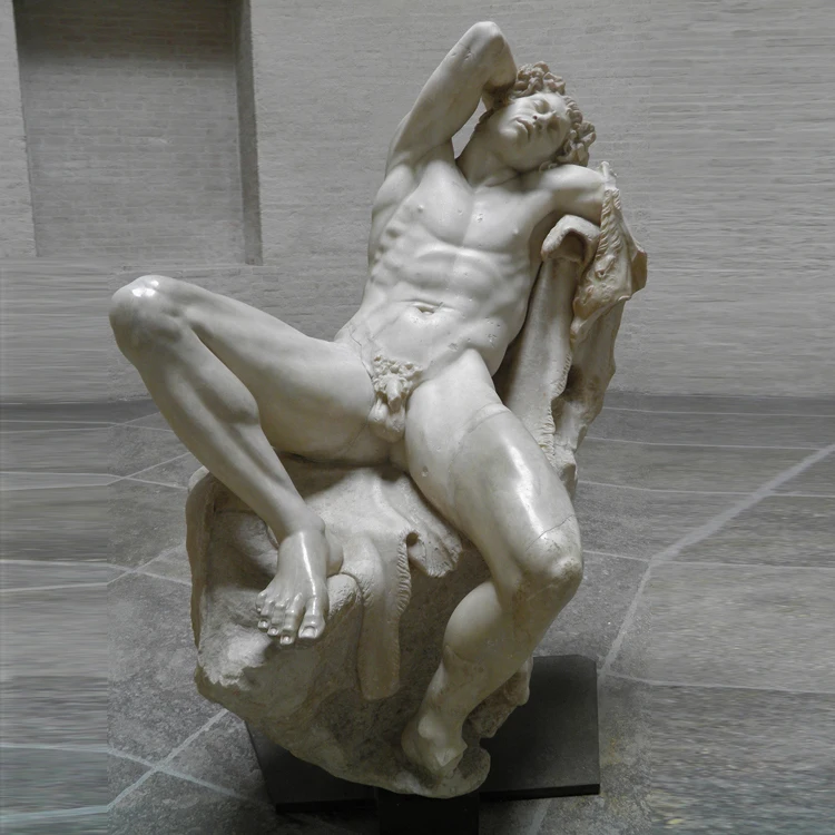 Indoor Decor Marble Greek Male Garden Statues