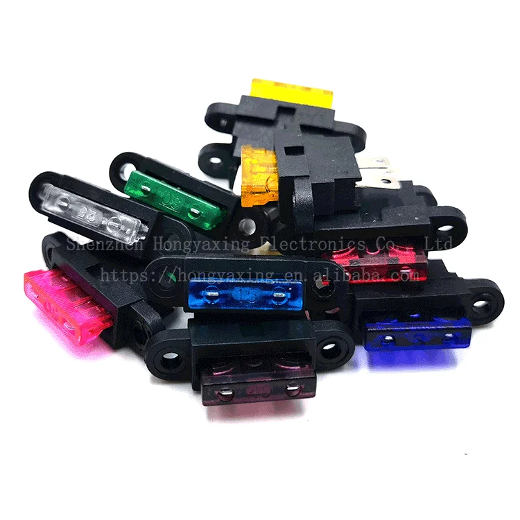 panel mount fuse holder PCB Fuse Holder With Cover With Fixed Hole ATO / ATC Automotive pcb fuse holder