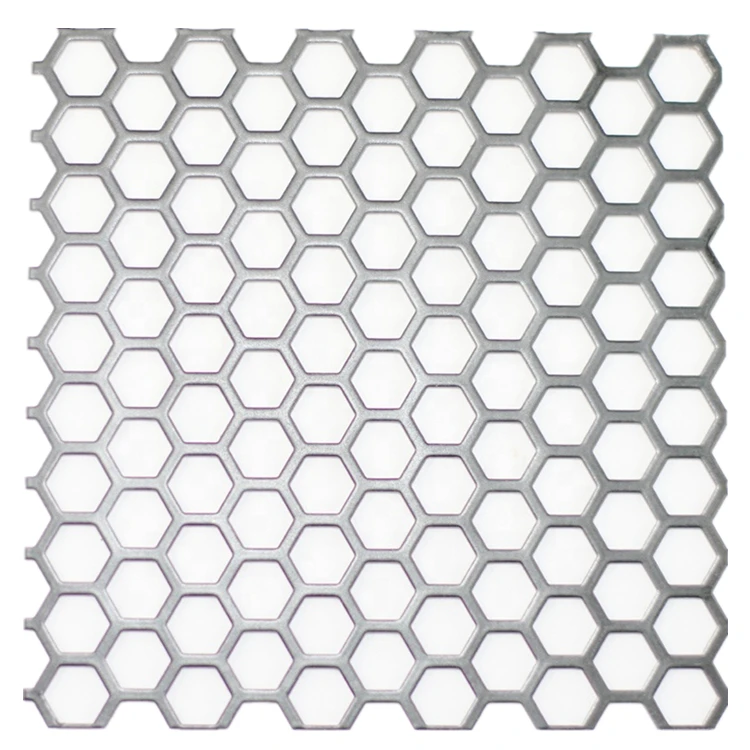 factory customized  hexagonal perforated metal mesh  304 316 perforated metal wire mesh