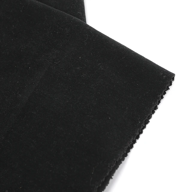 Hot Selling China Inherently flame retardant black cut pile velvet fabric stage drape for theatre curtain for sale