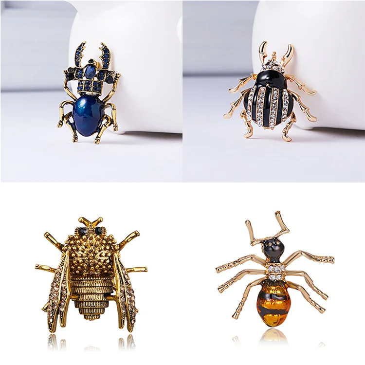 Halloween Pumpkin Spider Napkin Rings Metal Alloy Serviette Animal Brooch Pins