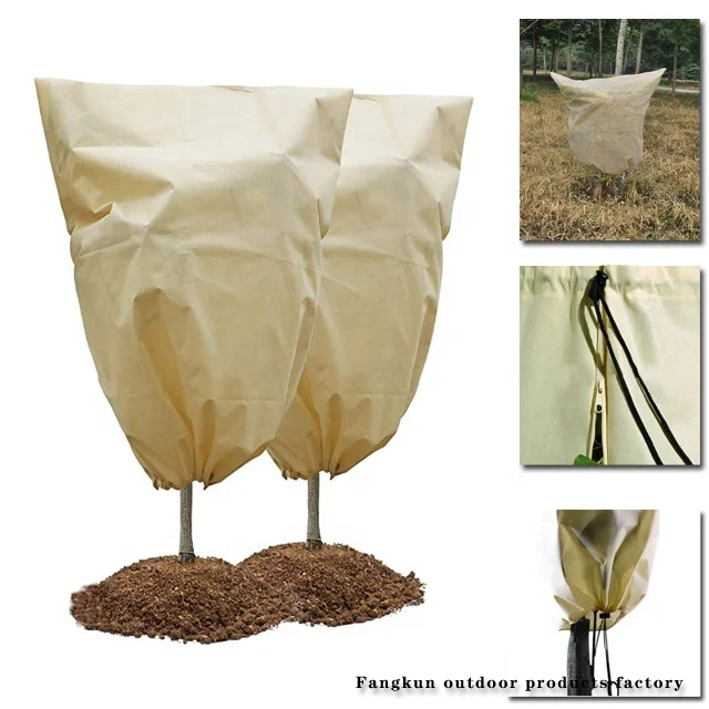 Winter tree antifreeze protection cover non-woven plant cold protection cover rope plant frost protection bag