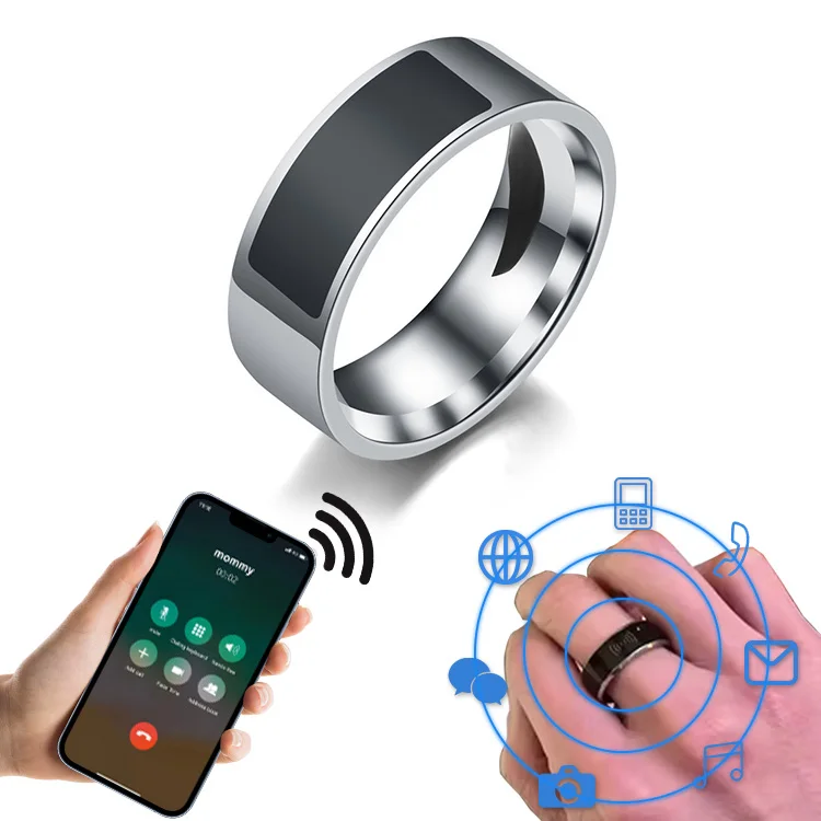 Custom 13.56mhz Programmable Ceramic NFC Smart Ring  For Android