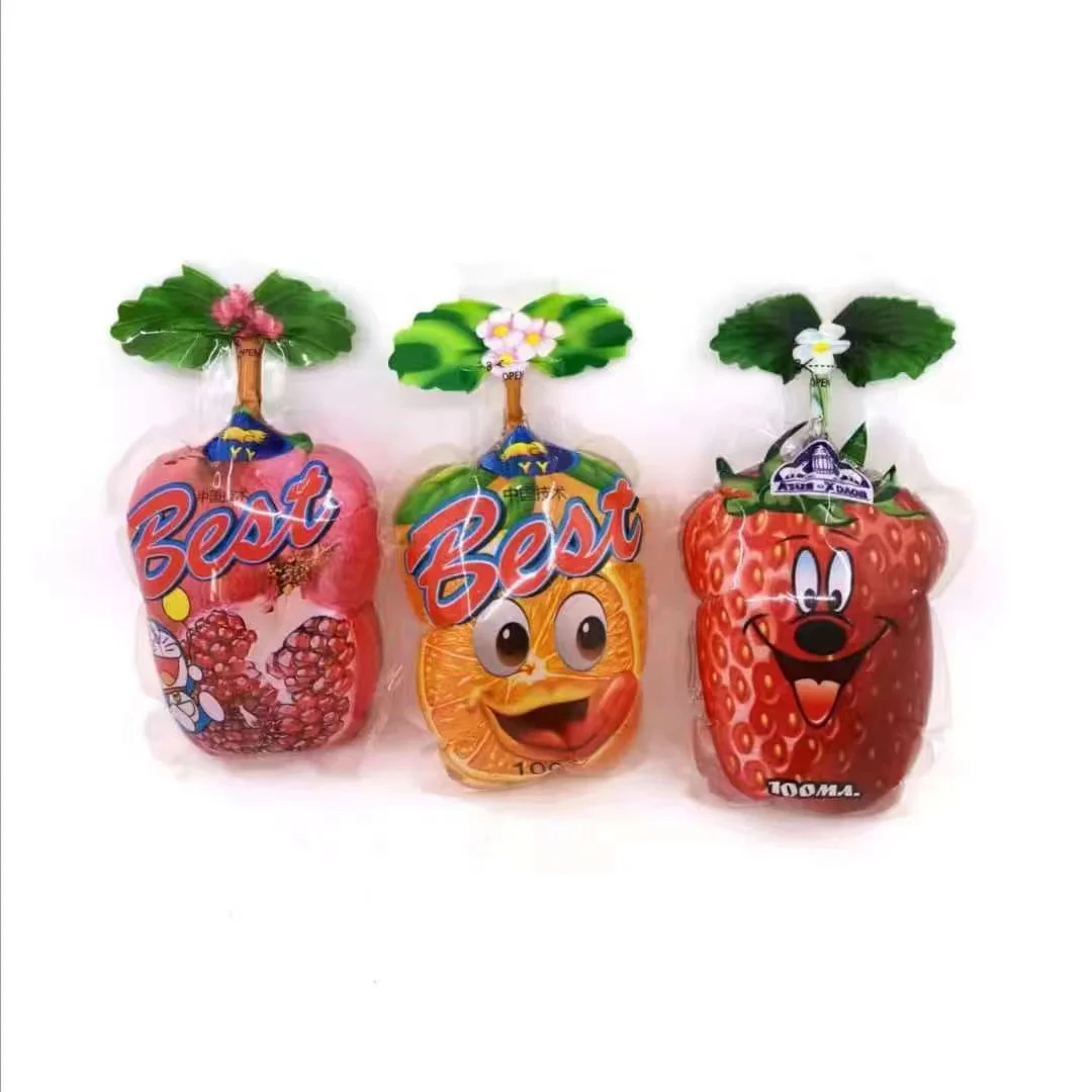 100ml fruit shape plastic packaging bags plastic juice bag