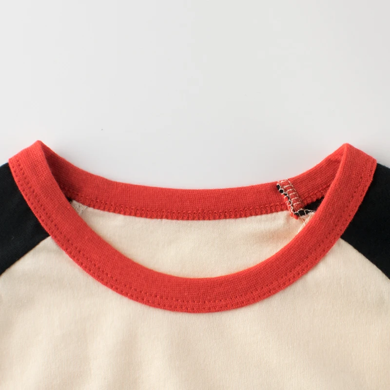 140 Grams Anti-Pilling Letter Apricot 100% Cotton Knitted Short Sleeve Boys T Shirts