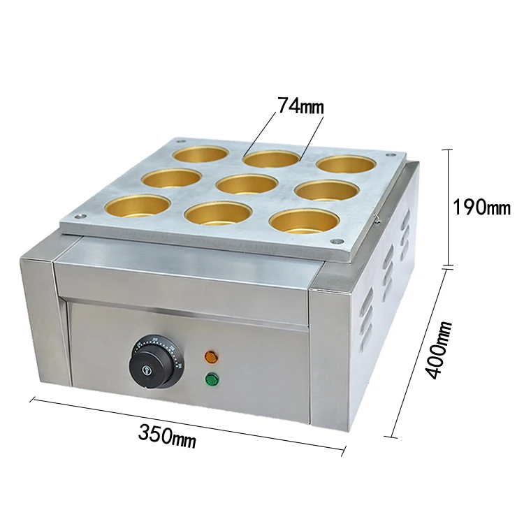 Factory Wholesale Price Electric 9 Copper Holes Red Bean Cake Machine Commercial Obanyaki Maker for Restaurant