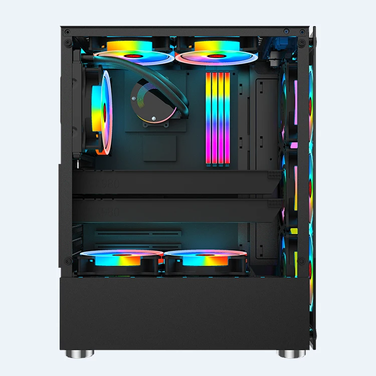 Tempered glass gaming pc cabinet ATX full tower gamer computer case