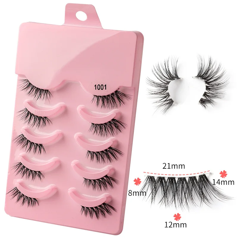 Half false eyelashes 5 pairs of European and American eye tail lengthen half eyes naturally thick eyelash