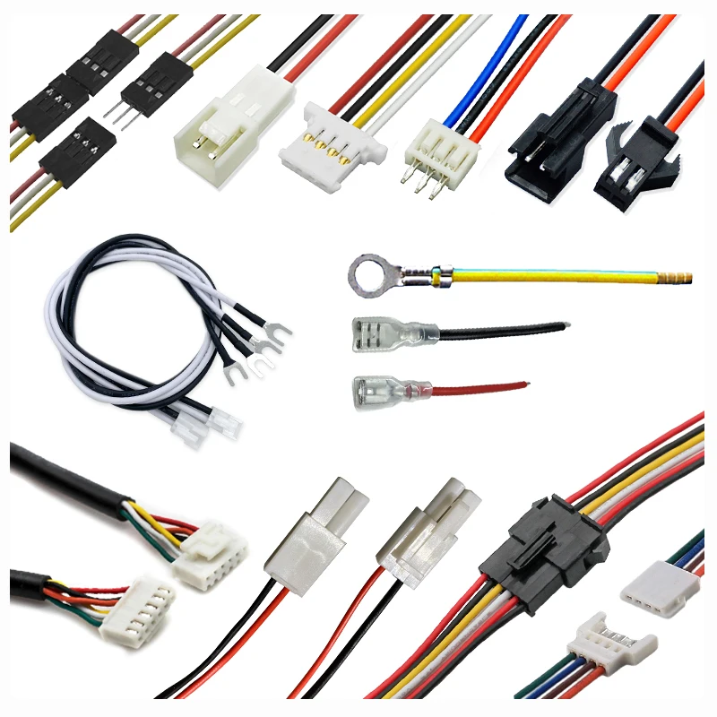 Custom AWG24 Molex JST Xh Xh-3Y 2.54mm 2.54 Pitch Conector 8-pin 2/3/4/5/6 Pin 4Pin Terminal Plug Connector Cable Wire Harness