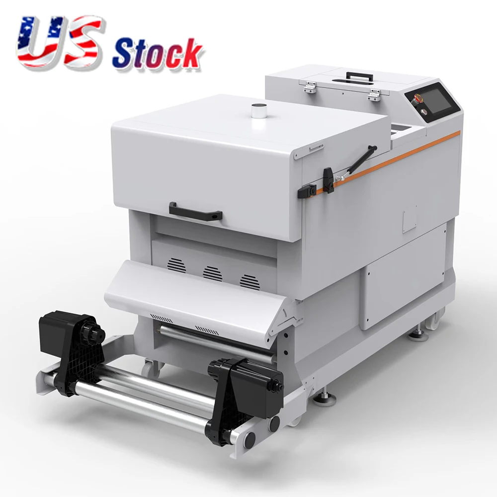 US Stock CALCA 18 5 дюймов Автоматическая переработка DTF порошковый шейкер и сушилка с вакуумно-абсорбционной конвейерной платформой сенсорным экраном
