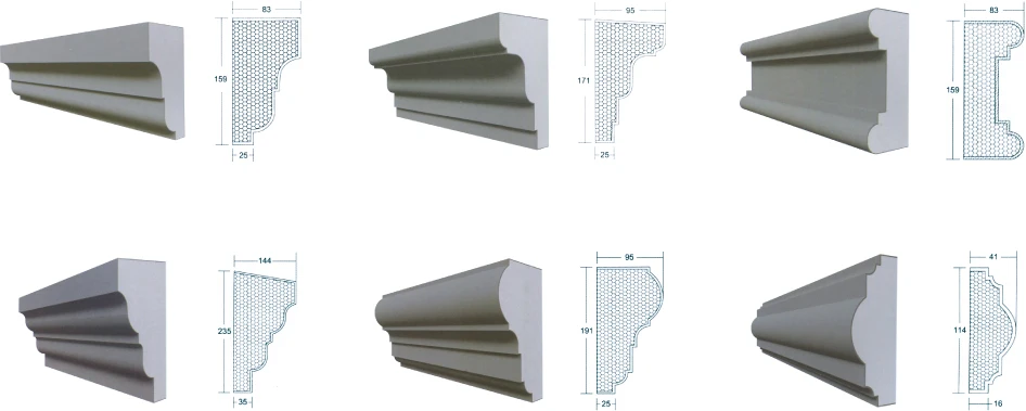 Exterior wall decoration foam lines fire proof eps line sandwich panels for walls and roofs