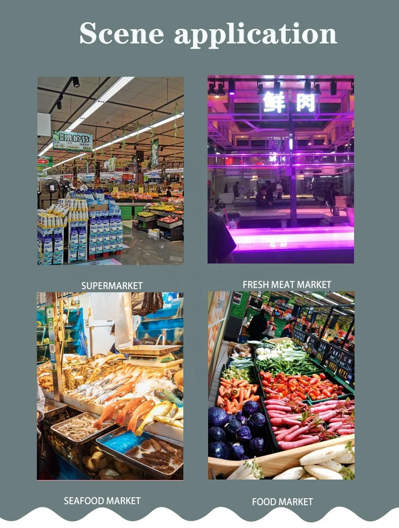 36W Dimmable LED fresh light vegetables fruit seafood Fresh-keeping lamp LED fresh pork light rail track LED fresh lamp