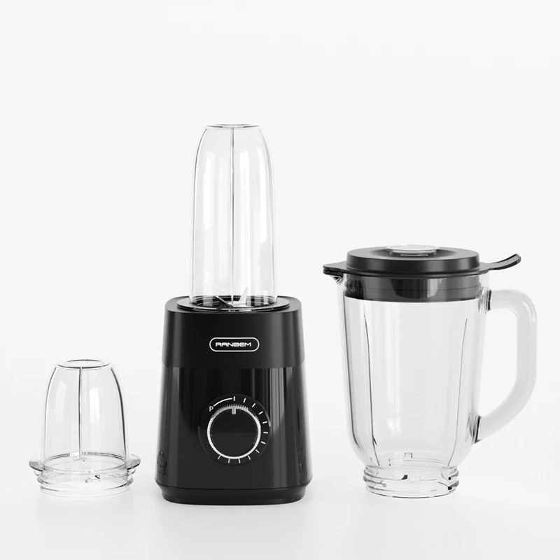 RANBEM 7620# F Grade Motor 1.5L Pitcher Milkshake Juice Blender with Removable Stainless Steel Blades for Easy Cleaning