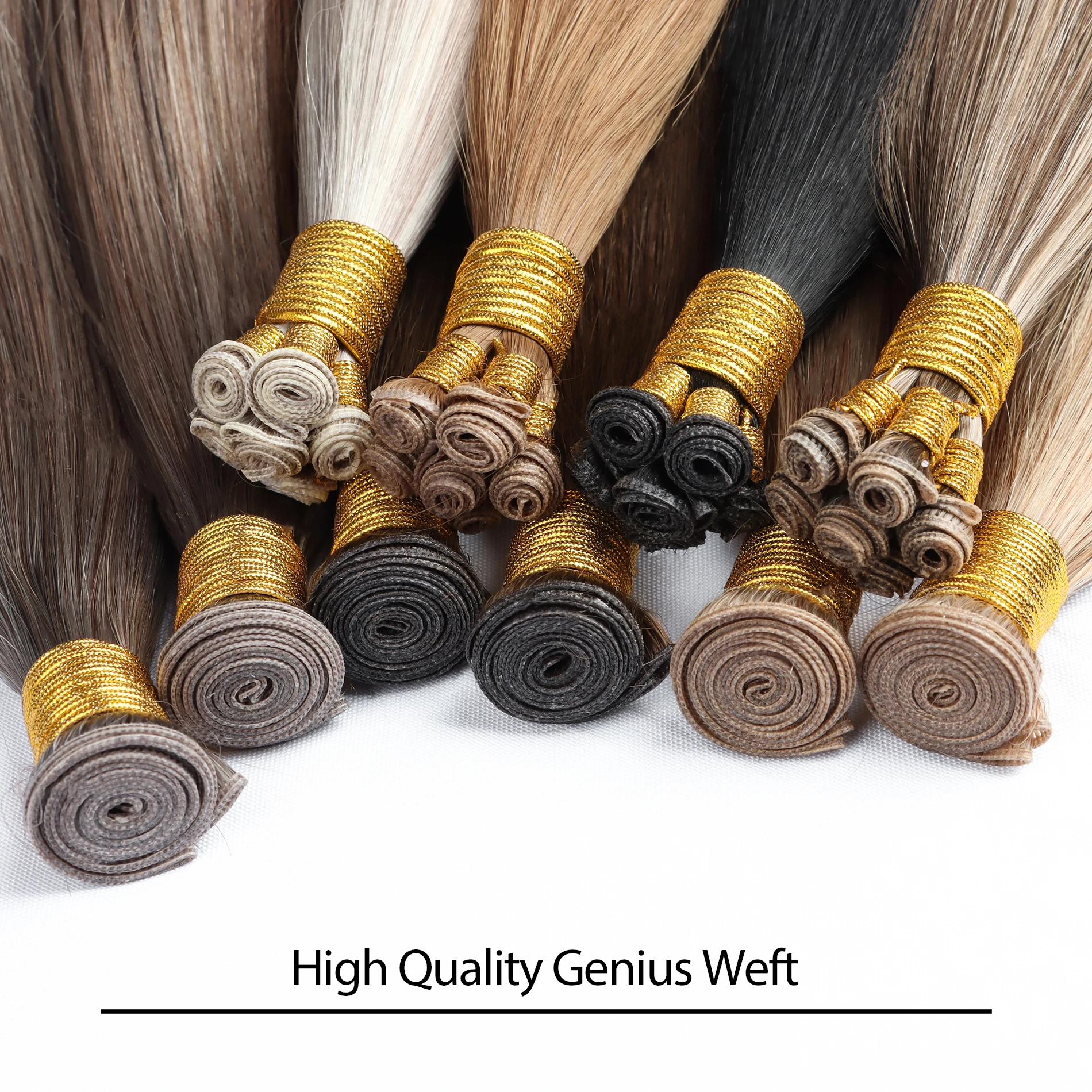 Raw Hair Newest Remy Human European Genius Weft Hair Extensions 13A Double Drawn Russian Genius Hair Weft