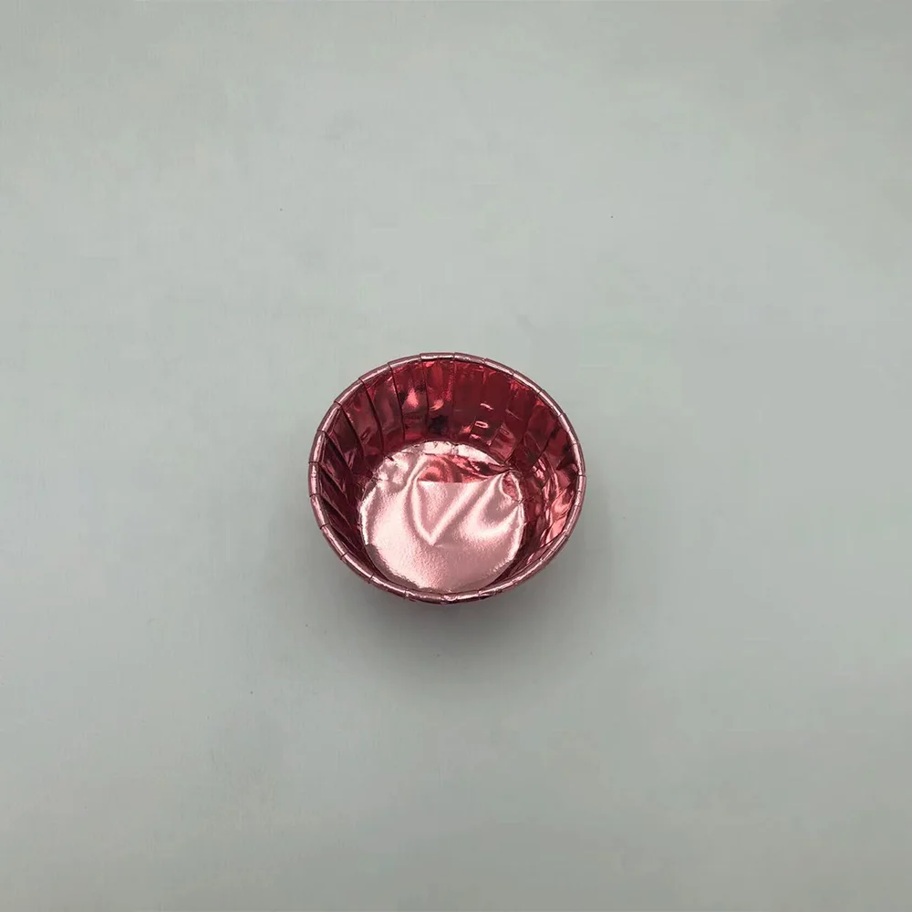 High Quality Customizable 3 Color Aluminum Foil Round Small Portable Biodegradable Individual Cake Cup