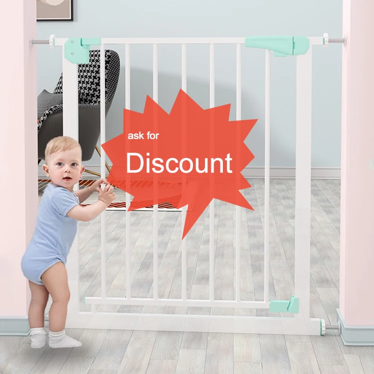 Iron Baby Safety Gate Fence Child Stair Door Barrier User Friendly Design High Strength Material For Kids Protection