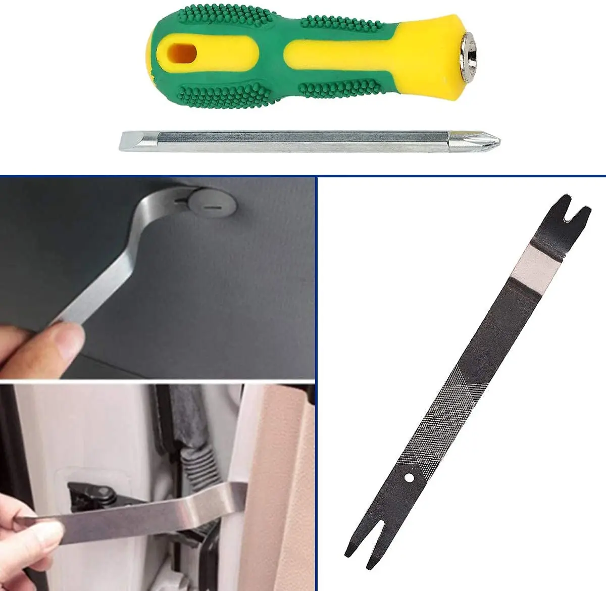 Long reach car door lockout tool kit set with new design leather bag and  box can custom logo