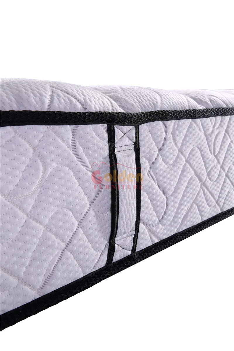 Hypo-allergenic knitted fabric coil mattress spring bed mattress pillow top natural latex mattress china