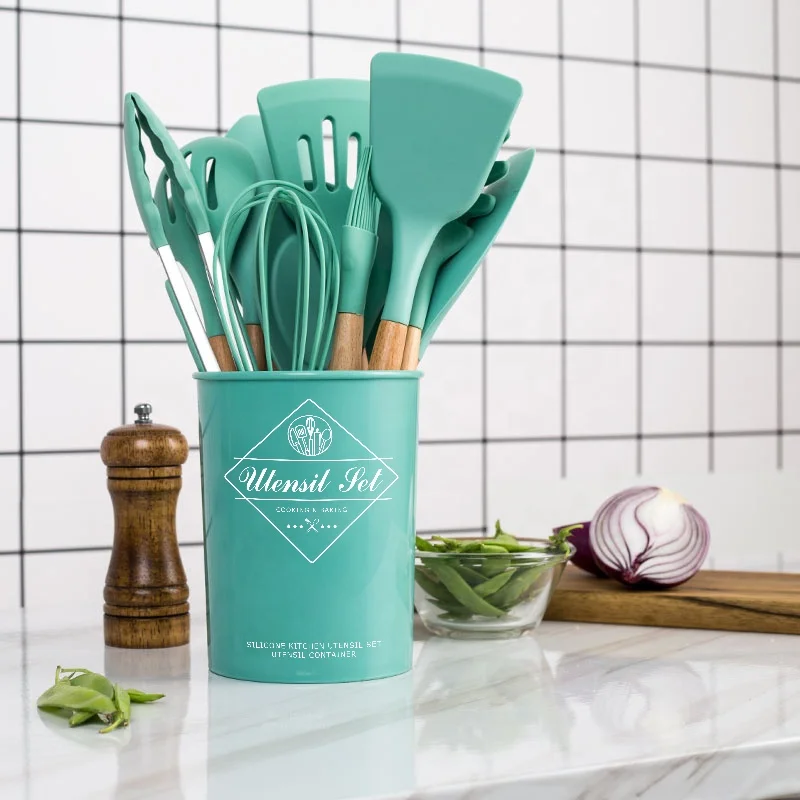 amazon hot selling home kitchen accessories cooking tools  silicone spatula utensil Set