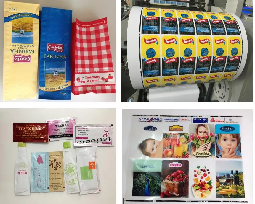 Top sales  ZBS-450 Automatic 2 3 4 color Flexo Printing Press roll to roll paper film