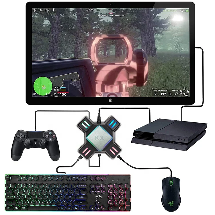 
 Адаптер KX для клавиатуры и мыши, игровые аксессуары, конвертер для PS3, PS4 Pro, тонкой консоли, консоли Nintendo Switch, консоли Xbox One Series  