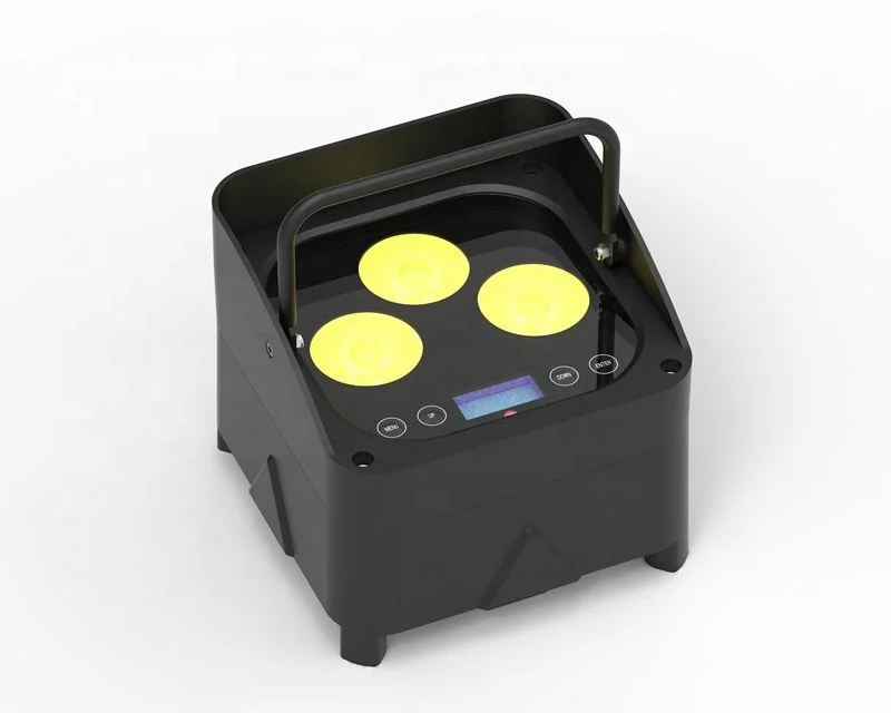 Waterproof battery par with wireless dmx 3X10W RGBWA+UV 6in1 Wifi App control LED Dj Uplight for outdoor IP64