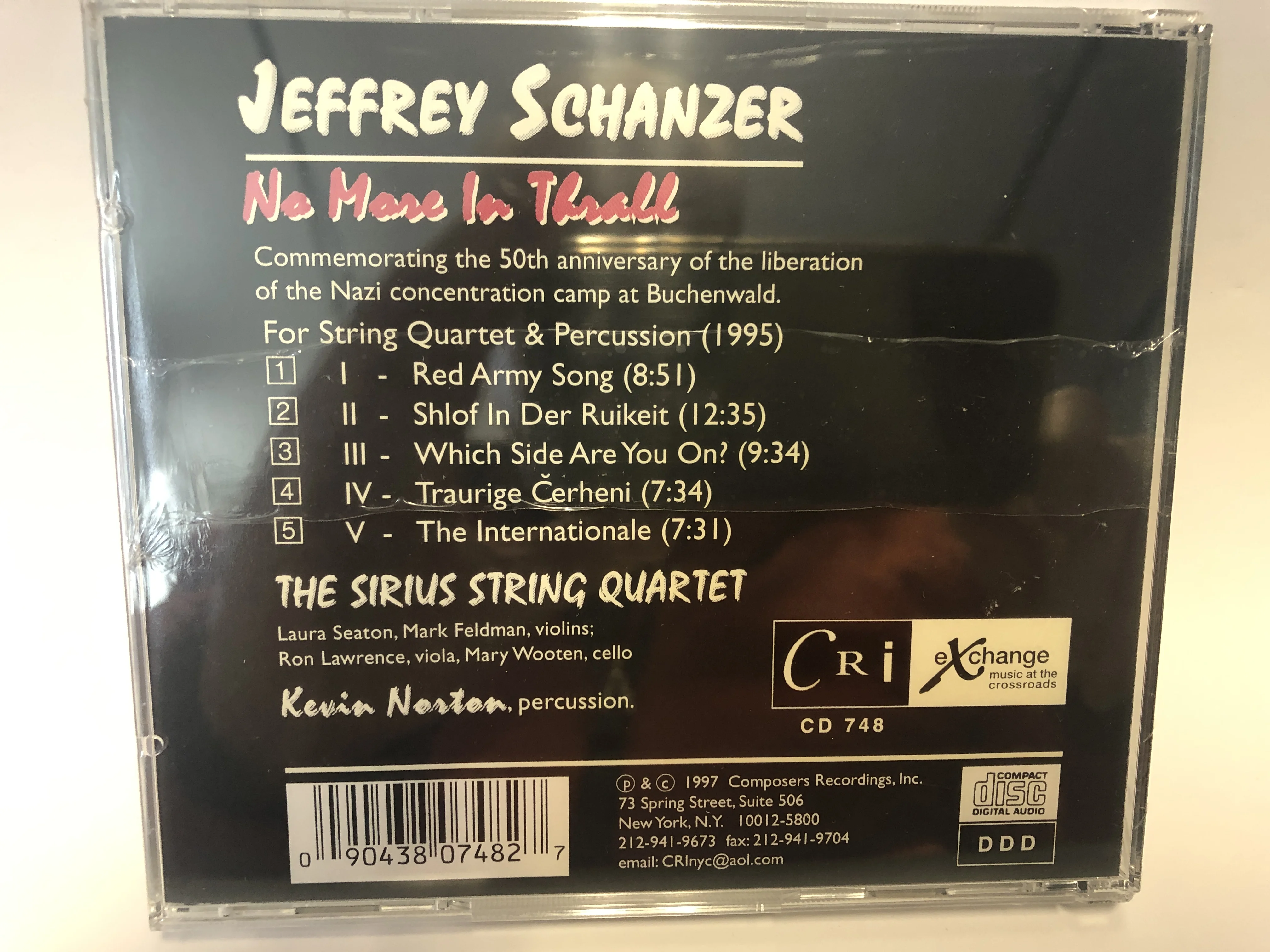 CD с классической музыкой для продажи Schanzer, больше нет в Thrall (в память о 50-й годовщине освобождения бученвальда)