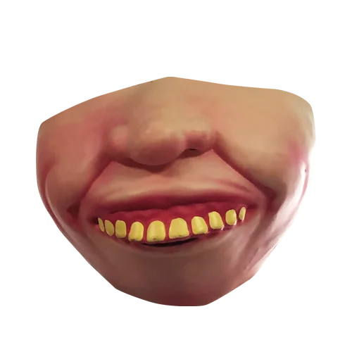 Funny Big Ugly Teeth Half Face Mask for Halloween Party