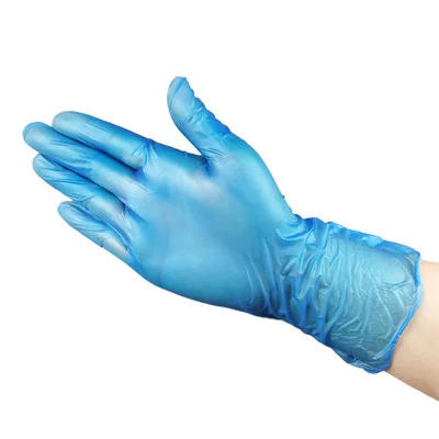 Food grade High Quality waterproof blue powder free Vinyl  PVC Gloves