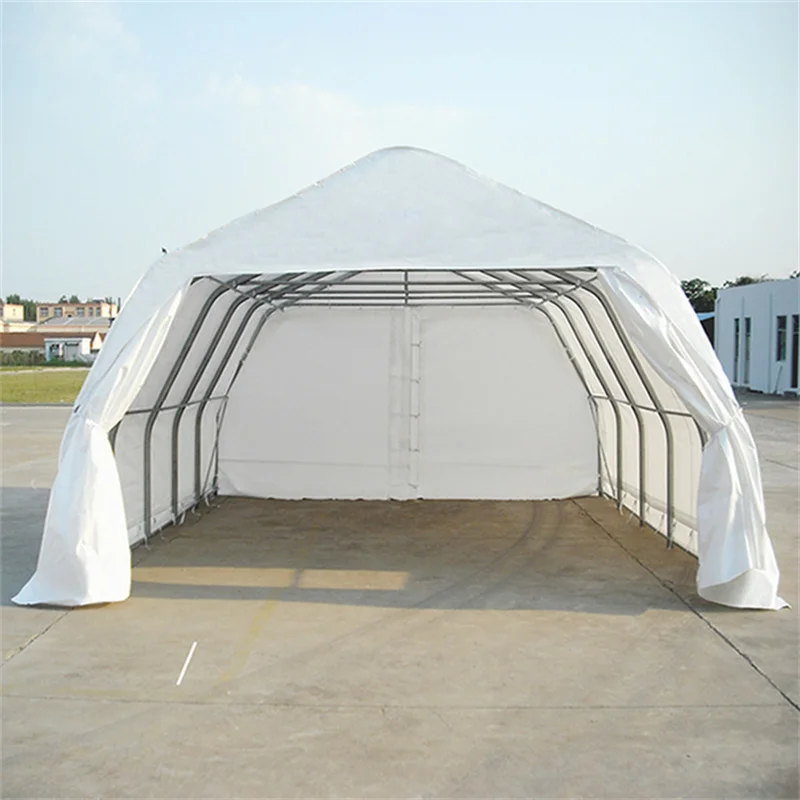 Versatile Heavy-Duty PVC Carport Canopy with Portable, All-Weather Tent for Car, Lumber, and Equipment Protection