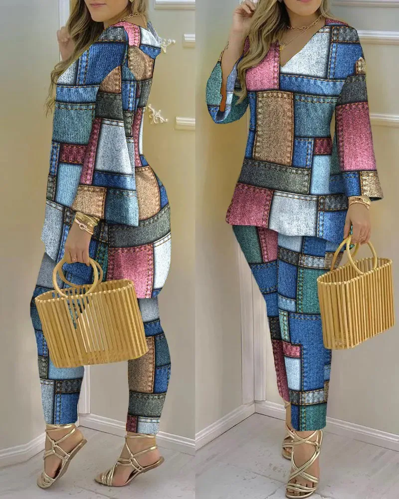 trending products new arrivals Women s Sets Trendy casual graphic print women 2 piece sets summer 2023