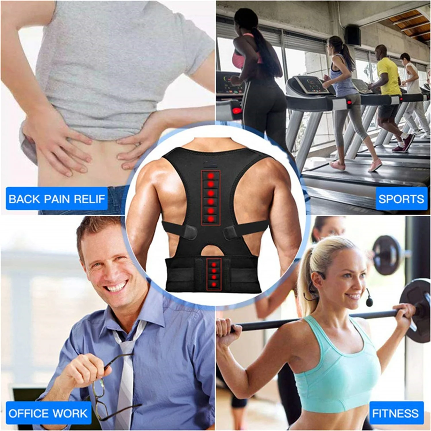 Adjustable Posture Corrector Corset Breathable Back Support Shoulder Lumbar Brace Support Straight Corrector for Men Women