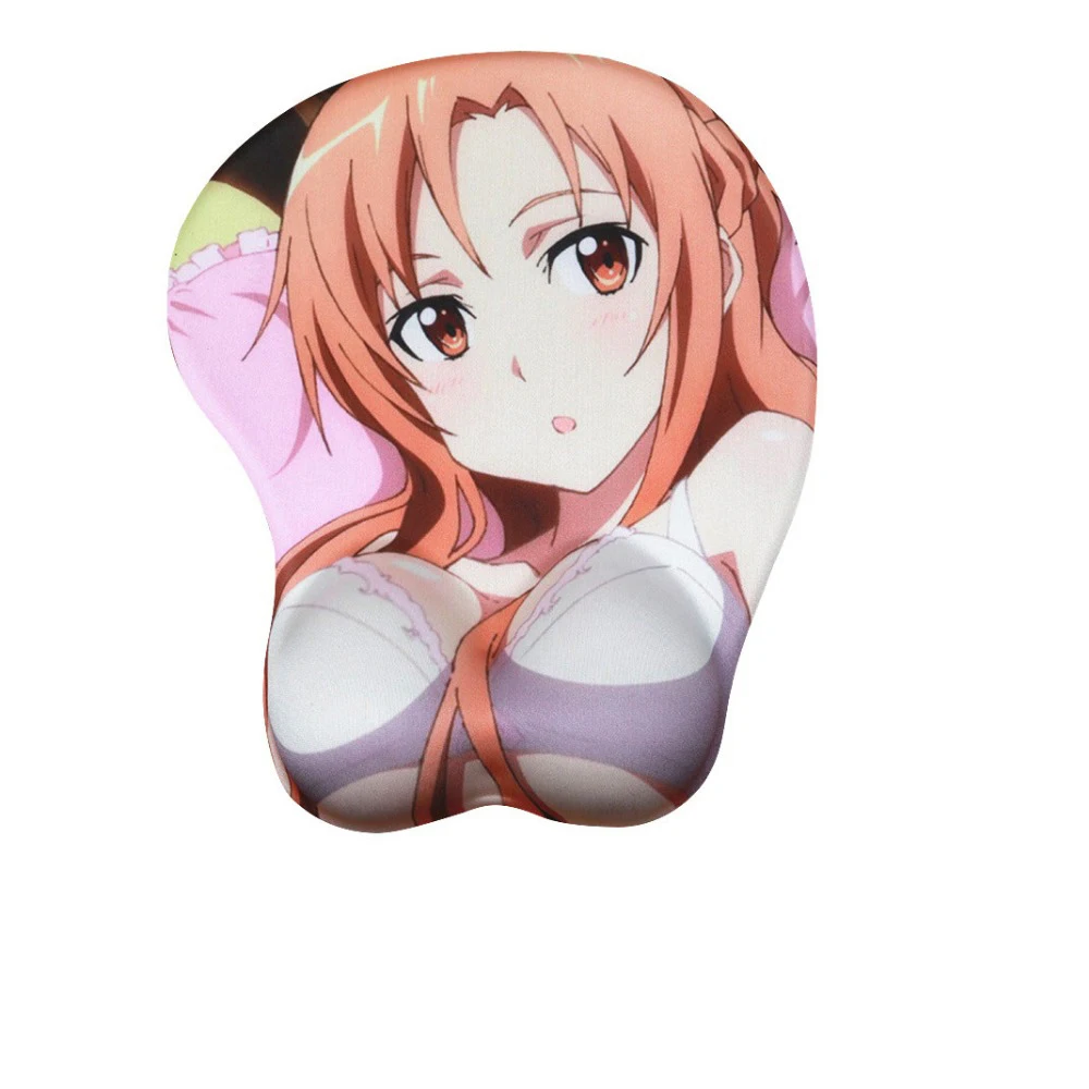 Silicone anime 3d mouse pad breast mouse pad