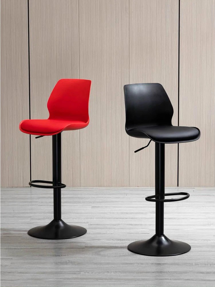 China Supplier Hot Sale Modern Swivel Kitchen High Bar Stool Height Adjust PP Plastic Bar Chair for Restaurant