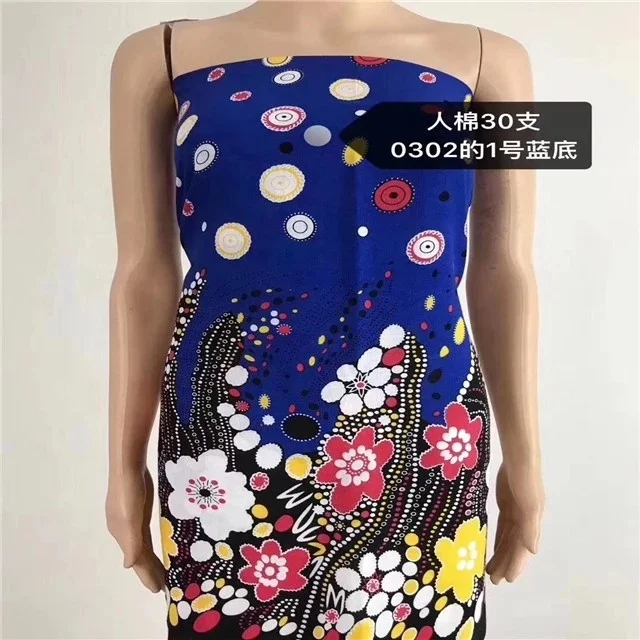 Beauty flower new design textiles print fabric rayon and viscose fabric