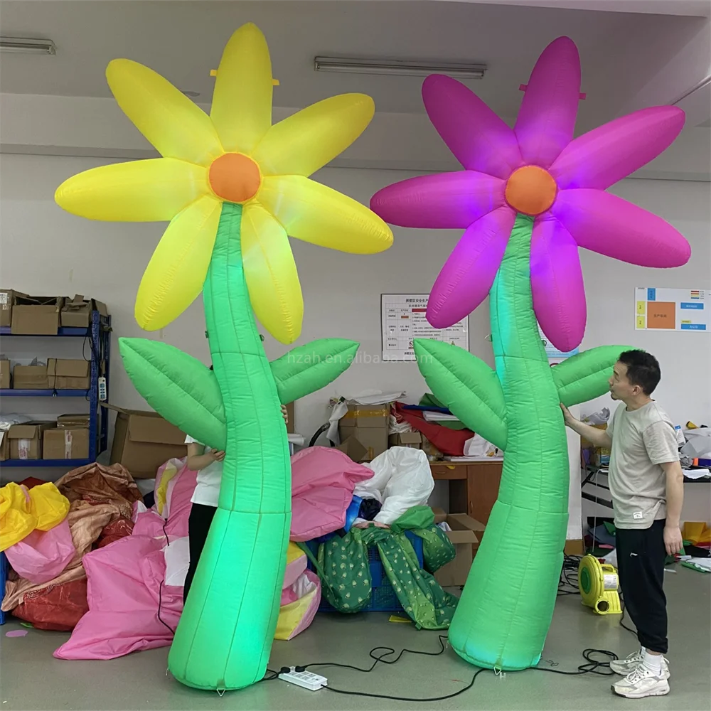 Blow up giant flower inflatables for outside outdoor park decorations