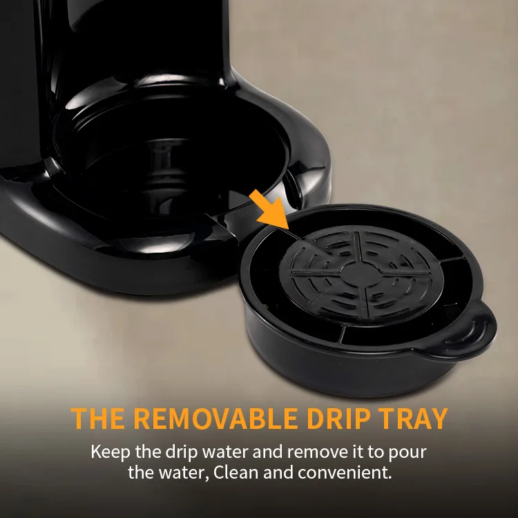 Multifunction K Cup Ground and Tea Mini Coffee Maker Single Serve Auto Shut Off Descaling Reminder Self Cleaning Coffee Maker