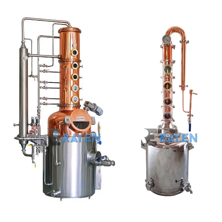 Distillery 100l 200l 300l Spirit Small gin Distillery Machine Copper Pot Whiskey Still column