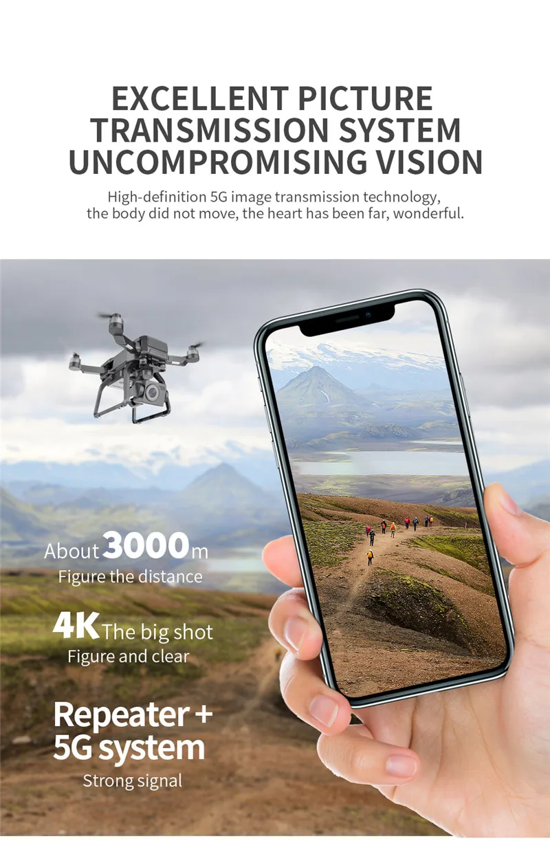 F7 4K PRO Camera Drone GPS 5G WiFi FPV 3KM 3 Axis Gimbal EIS Professional Brushless Quadcopter RC Foldable Drone