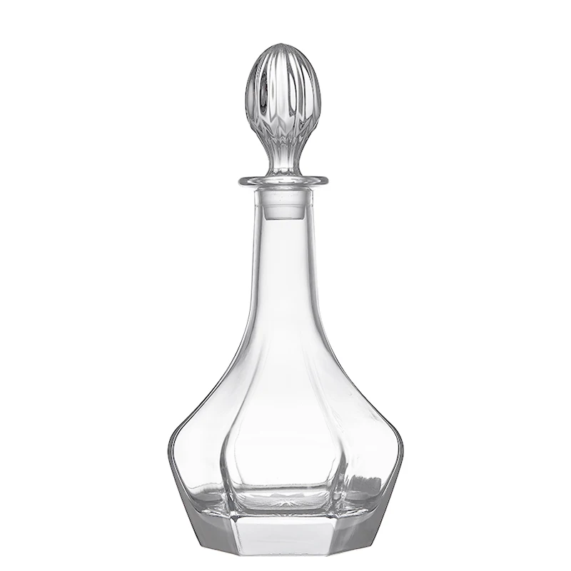 Unique Designed 650mL Vodka Decanters and Whiskey Glass Decanter Bottle With Lid